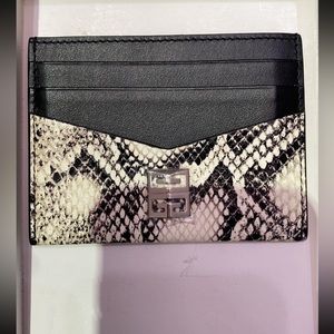 Givenchy Snake Embossed Leather Card Holders